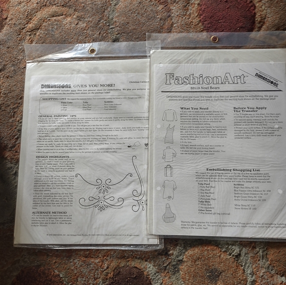 Dimensions iron on transfers Christmas vintage 80119 80021 - Picture 6 of 8